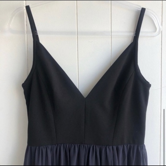 BHLDN Anthropologie Blue & Black Floor Length Dress - Picture 3 of 4